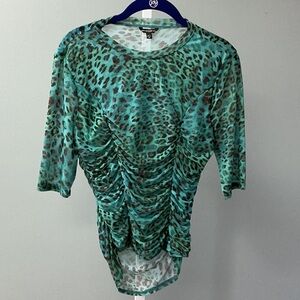 Guess Green Ruched Top